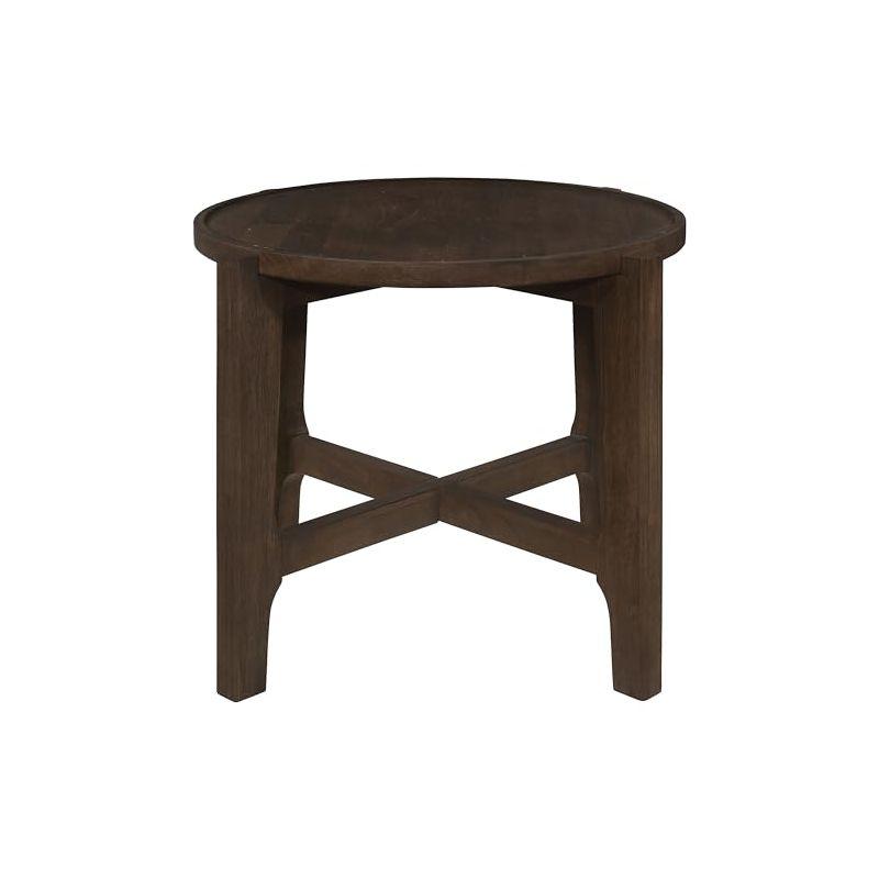 Coaster Home Furnishings COTA Round Solid Wood End Table Dark Brown