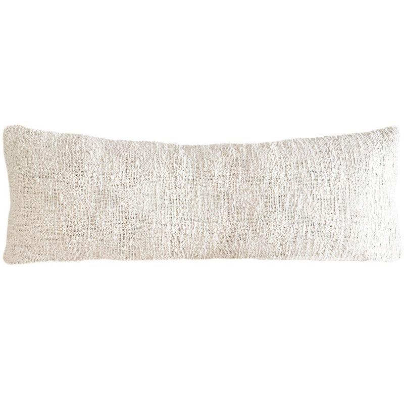 Cozy Cotton White Boucle Body Pillow