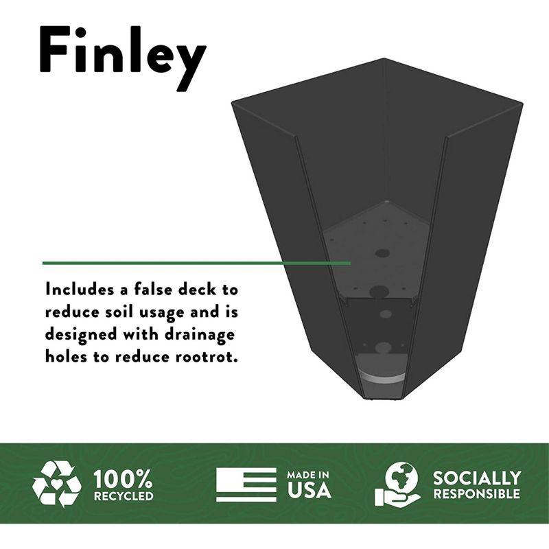 Finley Modern 20-in Recycled Plastic Indoor/Outdoor Square Vertical Planter