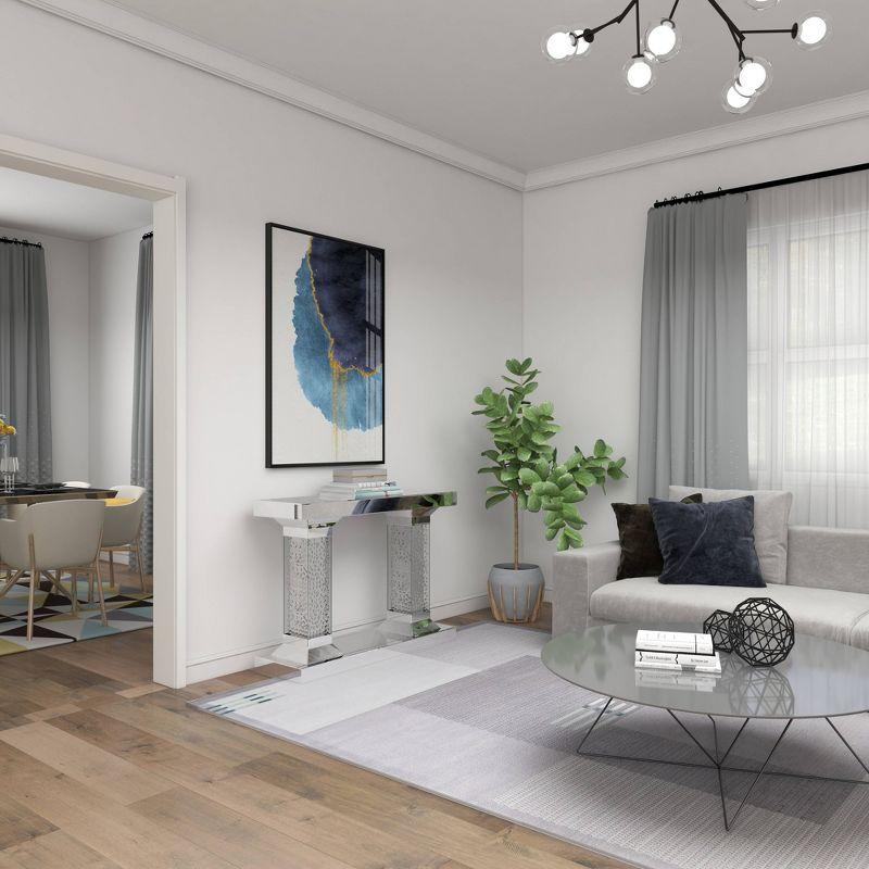 Olivia & May Glam Wood Console Table Clear