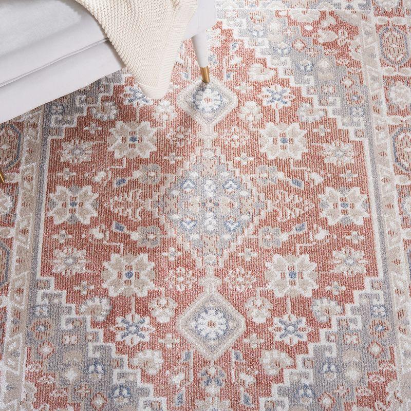 Blair Washable BLR206 Power Loomed Machine Washable Area Rug - Rose/Grey - 5'3"x7'6" - Safavieh.