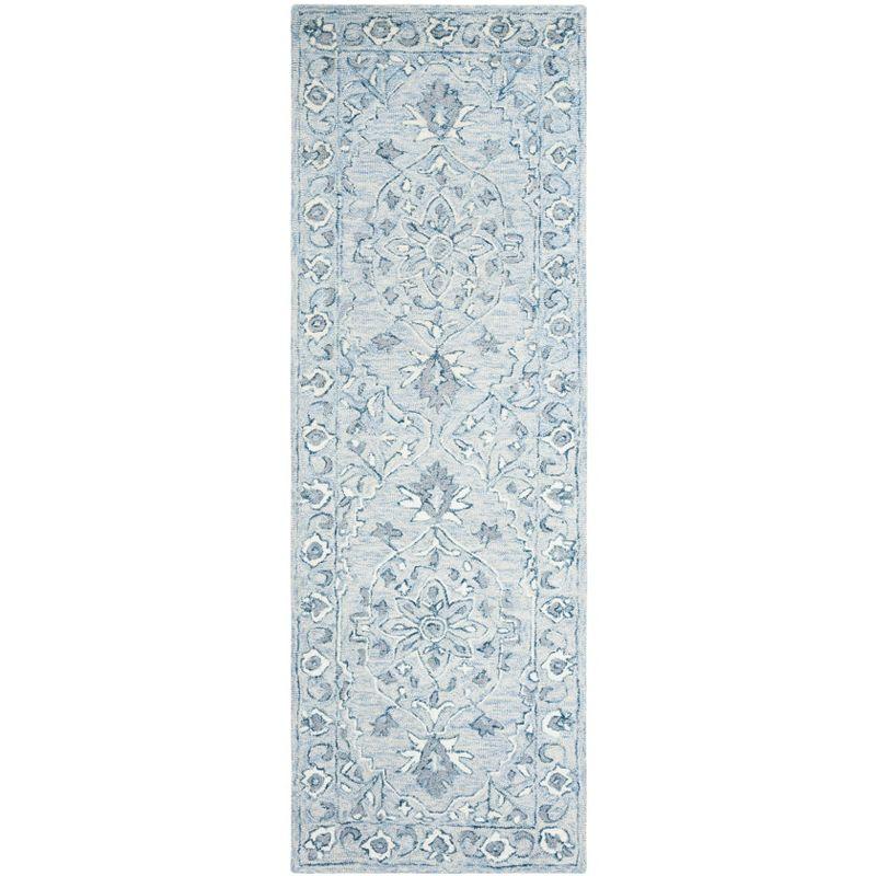 Micro-Loop MLP504 Hand Tufted Indoor Accent Rug - Light Blue/Ivory - 2'6"x4' - Safavieh
