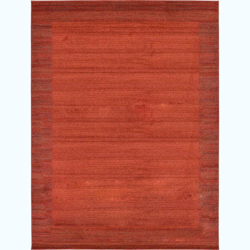 Terracotta 9' x 12' Tufted Synthetic Rectangular Rug