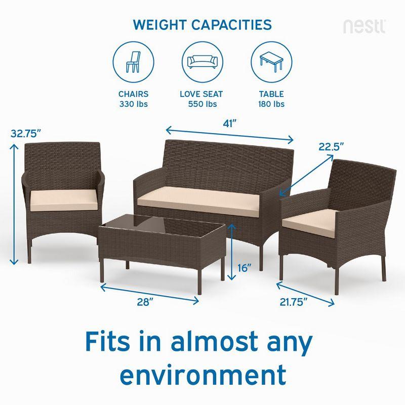 4-Person Outdoor Seating Group with Cushions