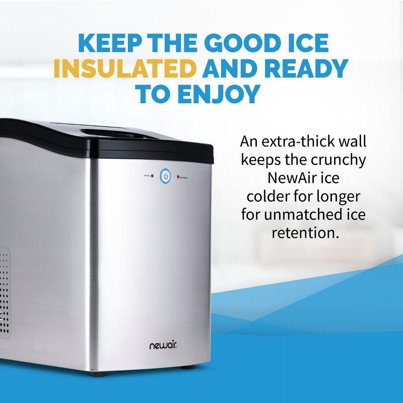 Newair 45lb. Nugget Countertop Ice Maker with Self-Cleaning Function, Refillable Water Tank