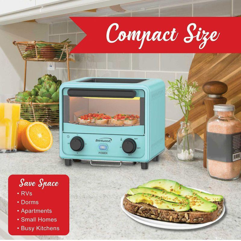 Winston Brands Mini Toaster Oven with Removable Non-Stick Griddle