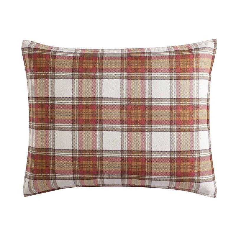 Full Red Plaid Reversible Down Alternative Comforter Set