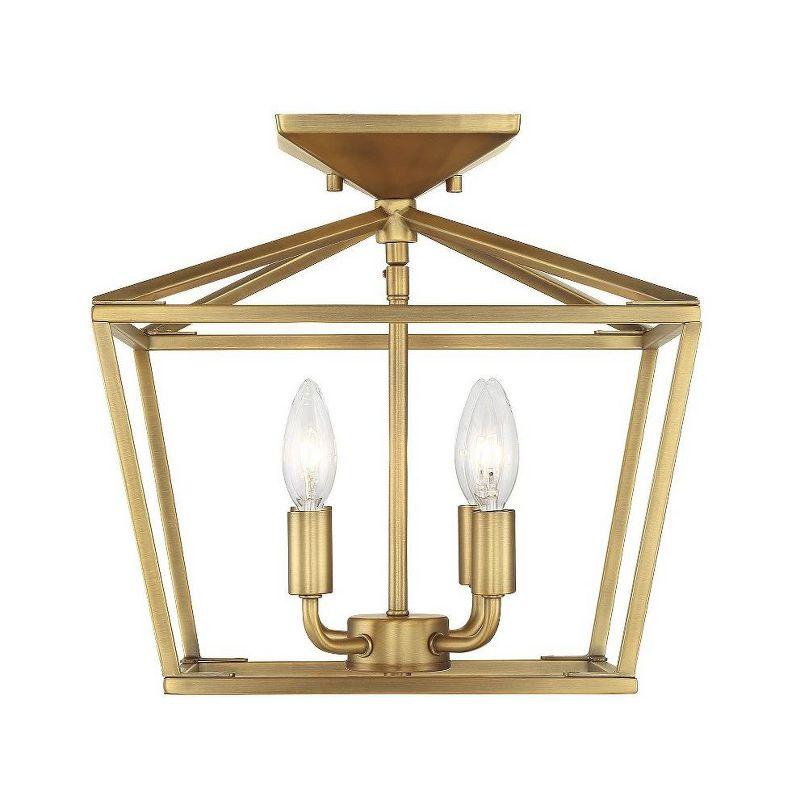 Savoy House Townsend 4 - Light Semi-Flush Mount in  Warm Brass