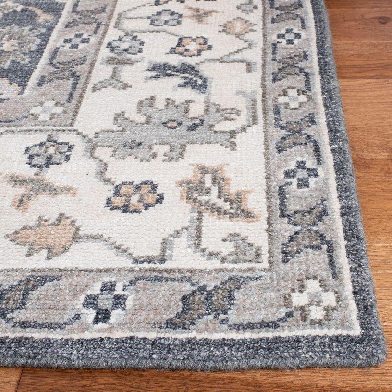 Ivory Elegance 5' x 8' Hand-Knotted Wool & Viscose Area Rug