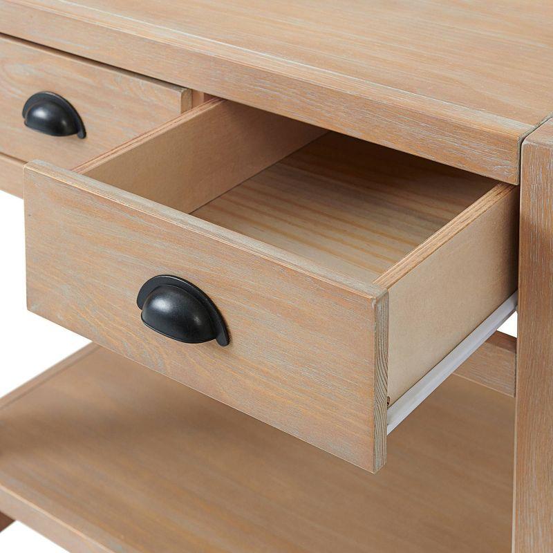 Arden 2-Drawer Wood Nightstand, Perfect for Modern Rustic, Boho or Traditional Bedroom, Functional and Stable Storage, 28W x 19D x 26 3/8H