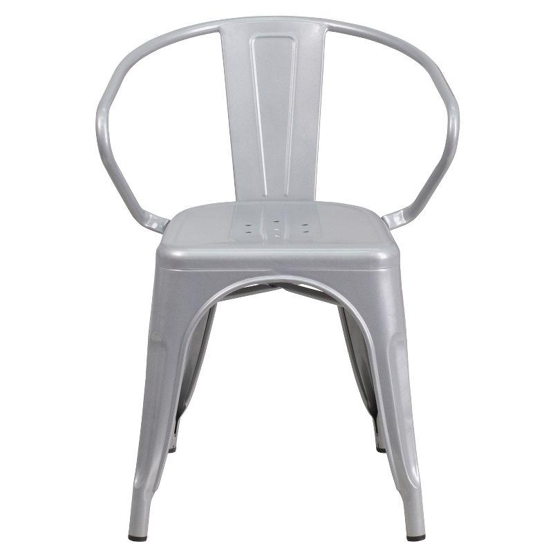 Flash Furniture Hucheson Metal Indoor-Outdoor Chair with Arms