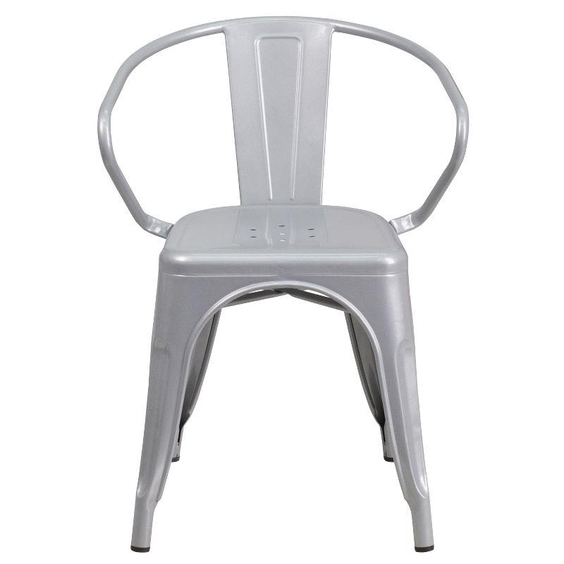 Hucheson Metal Indoor-Outdoor Chair with Arms