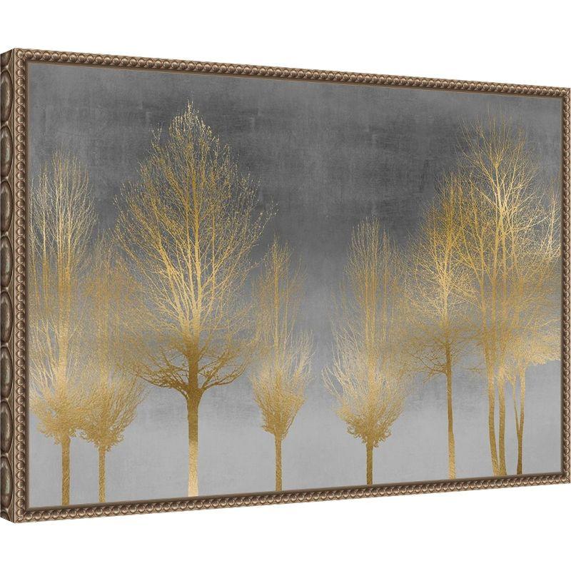 Amanti Art Gold Forest on Gray by Kate Bennett Canvas Wall Art Print Framed 23 x 16-in.