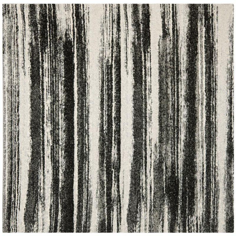 Retro RET2693 Power Loomed Indoor Area Rug - Dark Grey/Light Grey - 8'x8' - Safavieh.