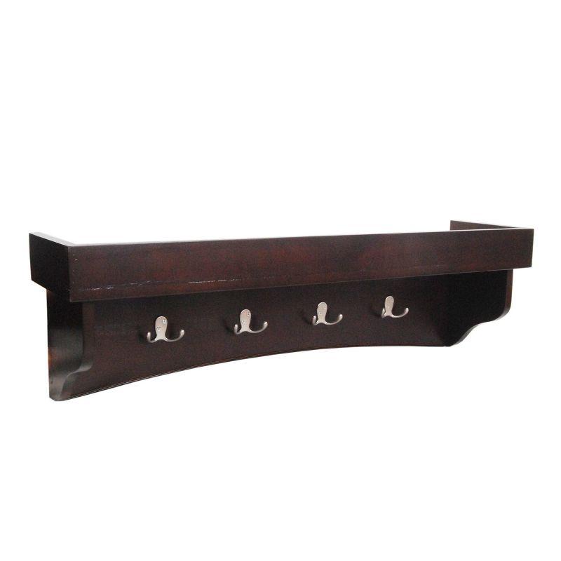 Shaker Cottage Coat Hooks with Tray - Alaterre Furniture