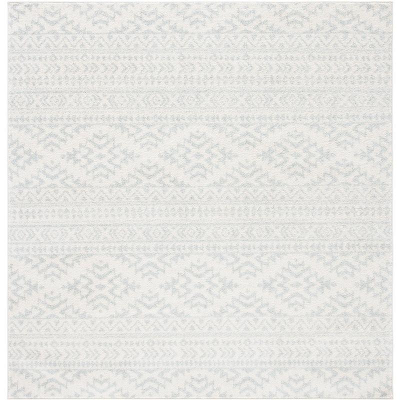 Tulum TUL272 Power Loomed Indoor Accent Rug - Ivory/Light Grey - 3'x3' - Safavieh