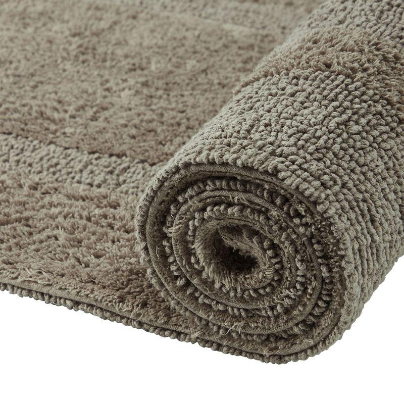 Better Trends Lux 100% Cotton Tufted Solid Reversible Bath Rug 20" x 60" Runner - Beige