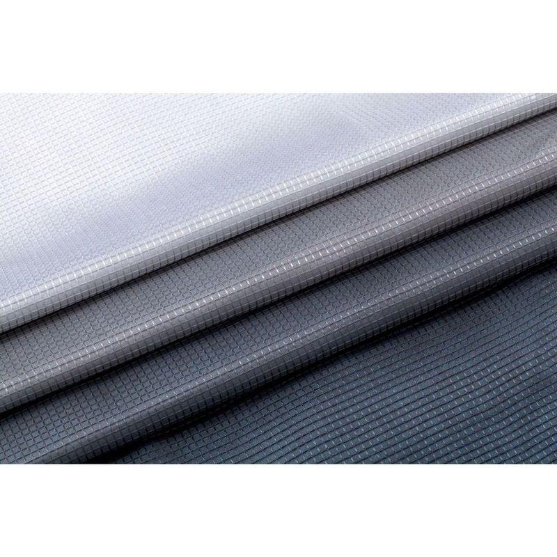 Dainty Home 3D Printed Ombre Textured Waffle Weave Shower Curtain - Black