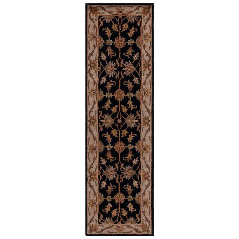 Heritage HG628 Hand Tufted Runner Rug - Black/Beige - 2'3"x10' - Safavieh.