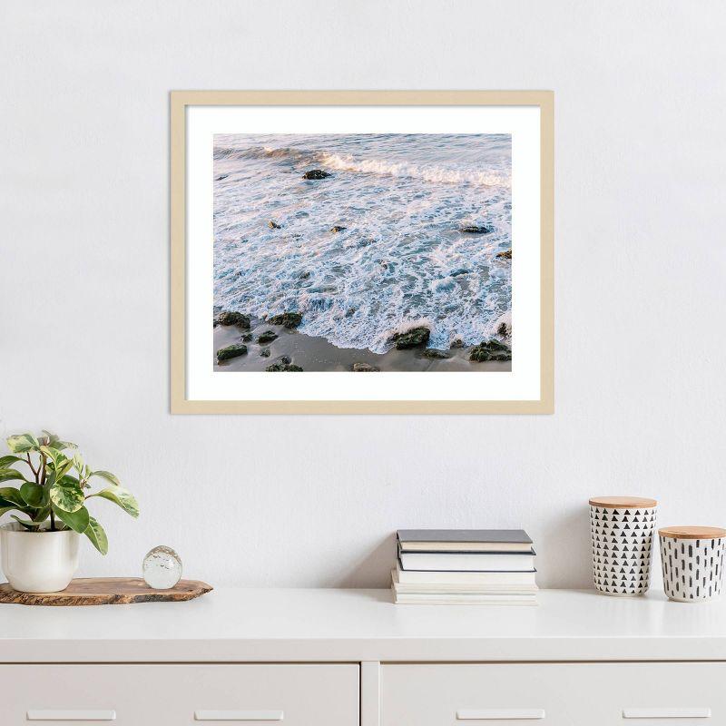 Low Tide II Coastal Landscape Photography in Natural Wood Frame