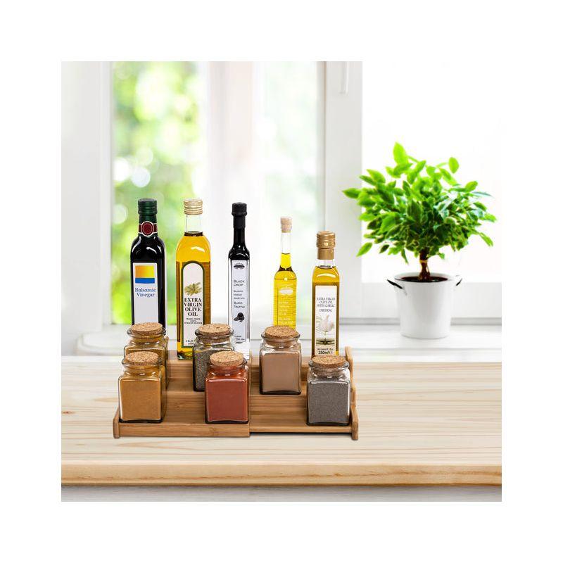 Seville Classics 3-Tier Expandable Bamboo Spice Rack