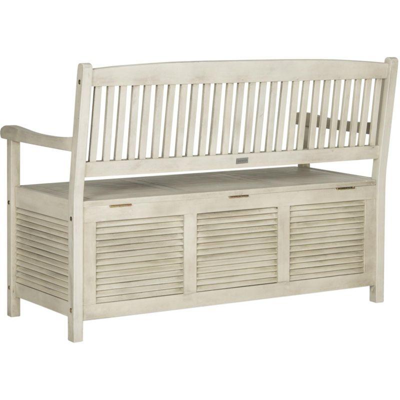 Brisbane Bench - Outdoor - PAT7017 - Distressed/White - Safavieh