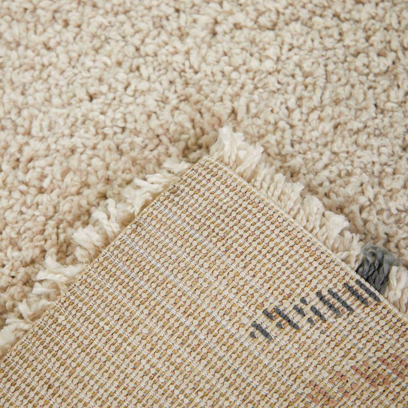 5'3"x7' Rupa Boho Moroccan Kids' Area Rug Cream - Balta Rugs: Geometric High Pile, Fade-Resistant, Indoor Use