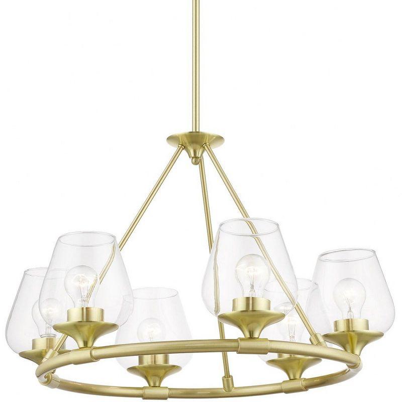 Livex Lighting Willow 6 - Light Chandelier in  Satin Brass