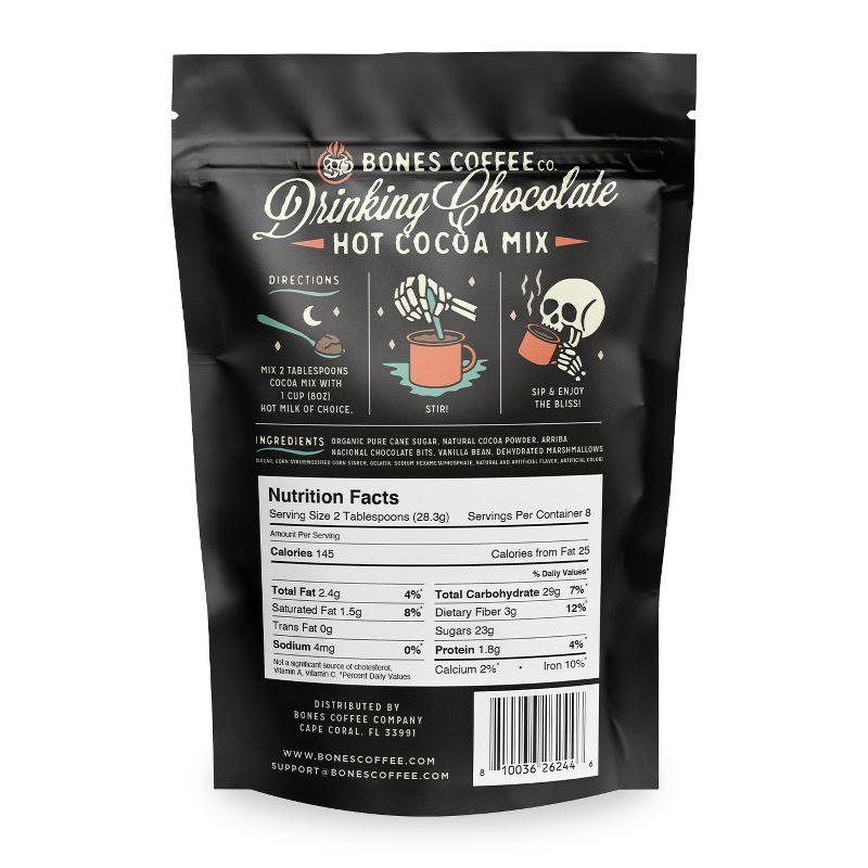 Bones Coffee Company Hot Chocolate Mix – Dairy Free Hot Cocoa with Natural Cane Sugar & Cacao Powder Drinking Chocolate with Mini Marshmallows