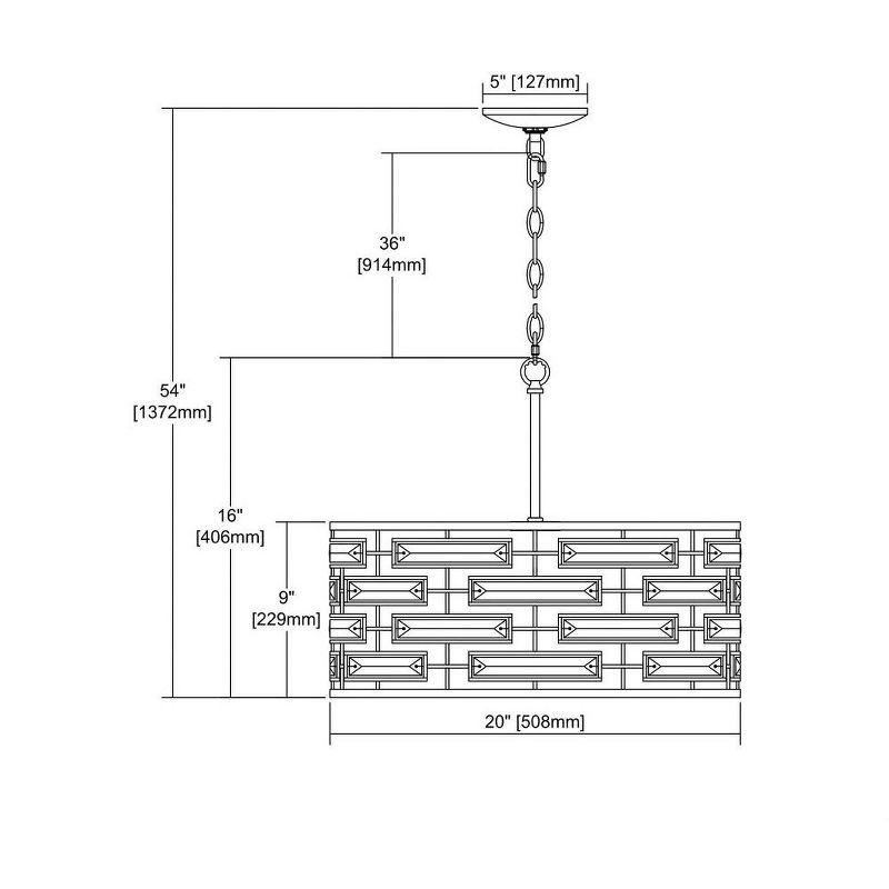 Elk Home Lineo 6 - Light Chandelier in  Matte Black