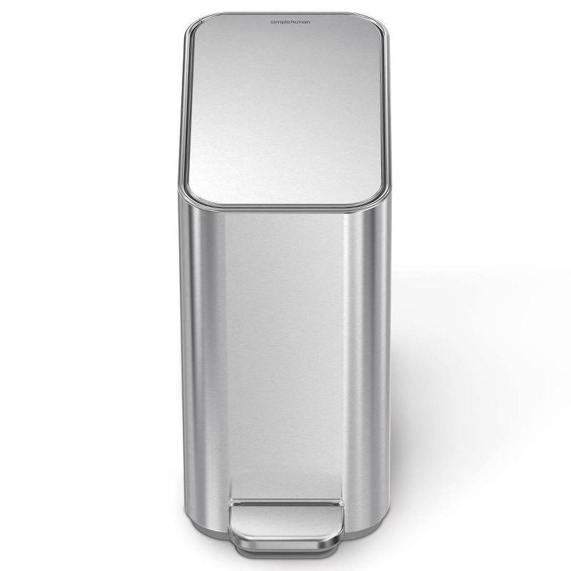 Simplehuman 5 Liter / 1.3 Gallon Slim Steel Step Trash Can