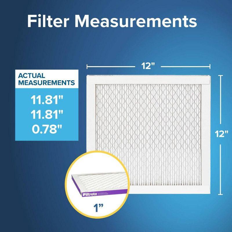 Filtrete 12x12x1 Allergen Bacteria and Virus Air Filter 1500 MPR: Electrostatic Furnace Filter, MERV 12, 3-Month Use