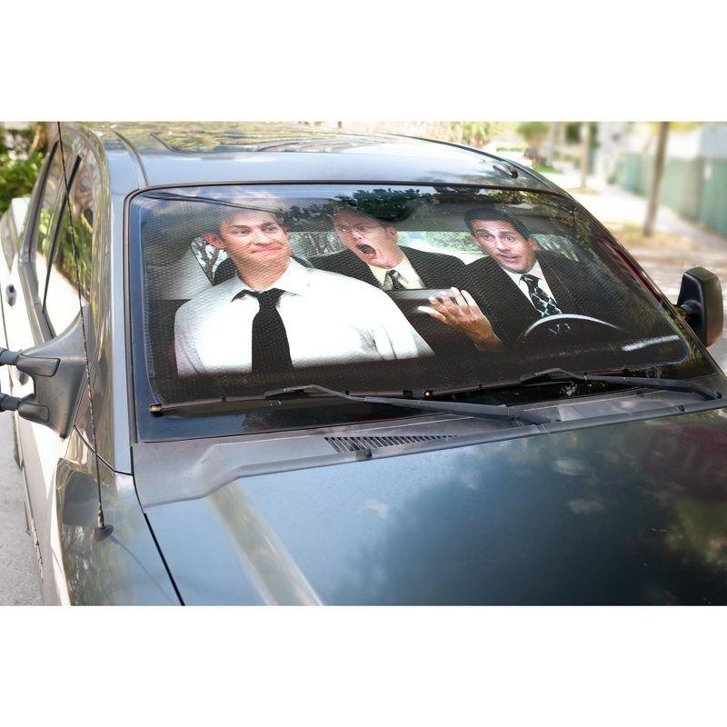 Just Funky The Office Sun Visor for Car Windshield | 57 x 28-Inch Window Shade for Car
