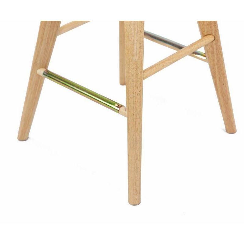 31" Bali Swivel Barstool Hardwood/Natural - Boraam: Contemporary, Backless, 300lb Capacity