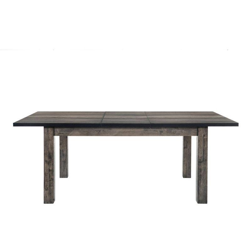 5pc Grayson Extendable Dining Table with Padded Seats Gray Oak - Picket House Furnishings: Rubberwood, Seats 6, Square Shape