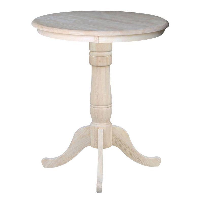 33" Round Extendable Wood Counter Height Table