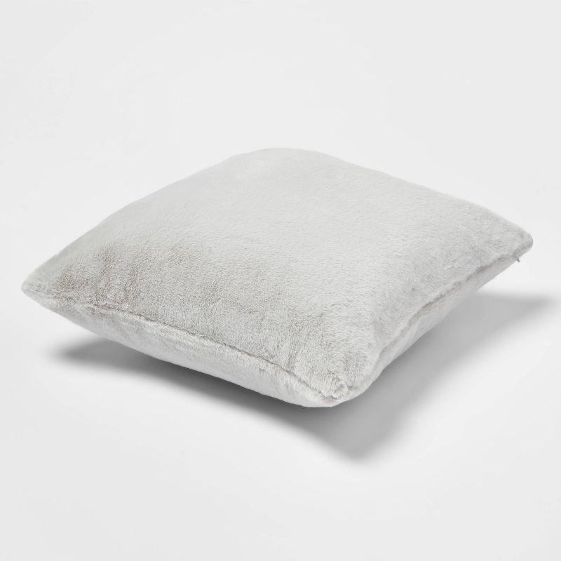 Faux Rabbit Fur Throw Pillow - Threshold™