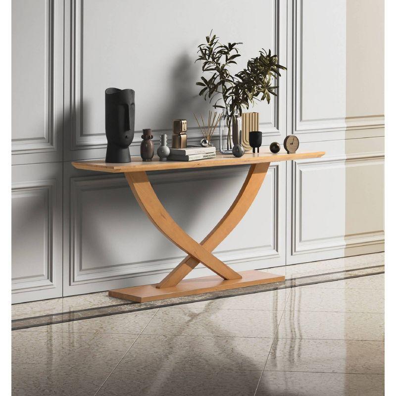 Rasmus Honeycomb Acacia Wood 57" Console Table