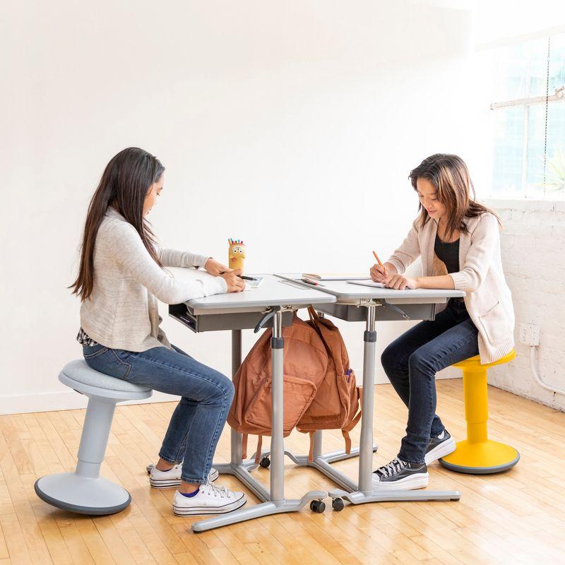 ECR4Kids ECR4Kids Sitwell Wobble Stool with Cushion, Adjustable Height, Active Seating