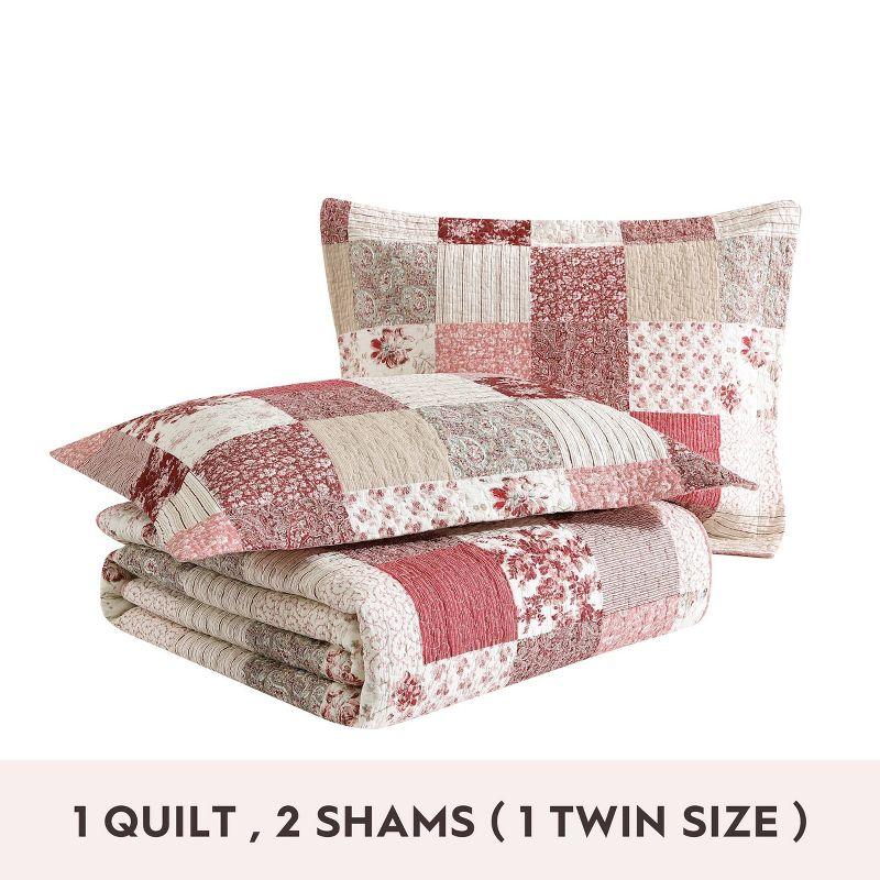 Laura Ashley Celina Patchwork Cotton Reversible Quilt Set