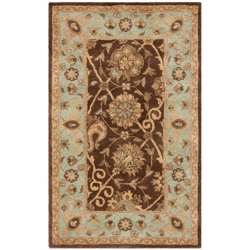 Antiquity AT21 Hand Tufted Indoor Accent Rug - Brown/Green - 3'x5' - Safavieh