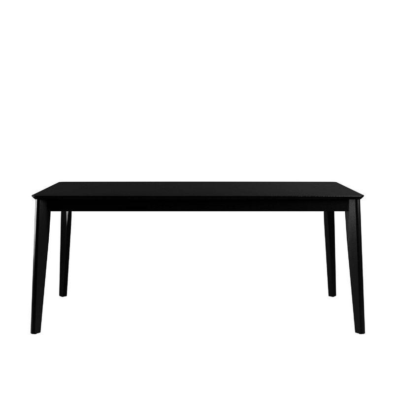 70.86" Tudor Dining Table Black - Manhattan Comfort: Mid-Century Style, Seats 6
