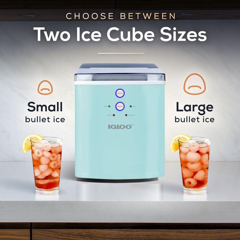 Igloo 33-Pound Automatic Portable Countertop Ice Maker Machine, Aqua
