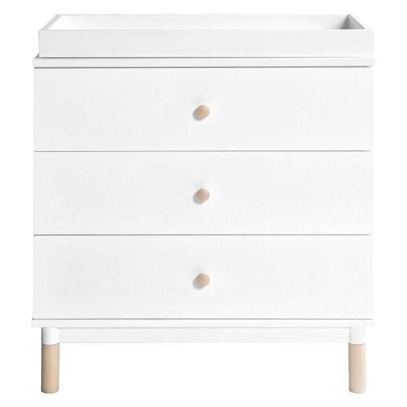 Gelato 3-Drawer White Dresser with Removable Changing Tray