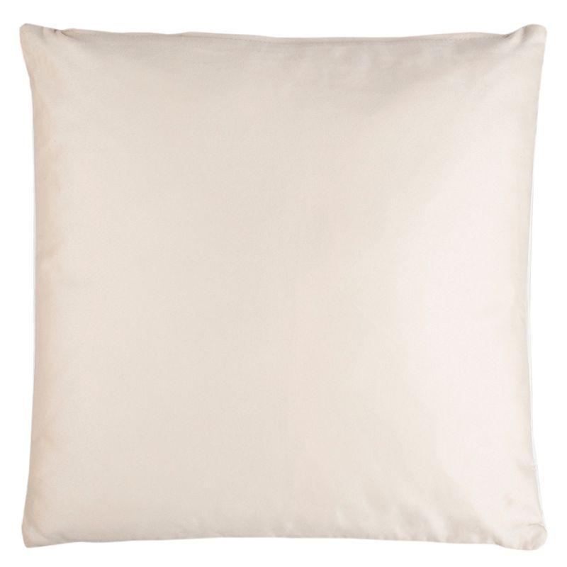 Contemporary Silver and White Cowhide Square Pillow