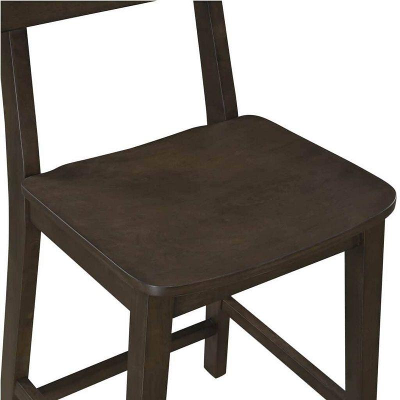 Boraam Torino Wood Counter Height Barstool Carbonite Finish