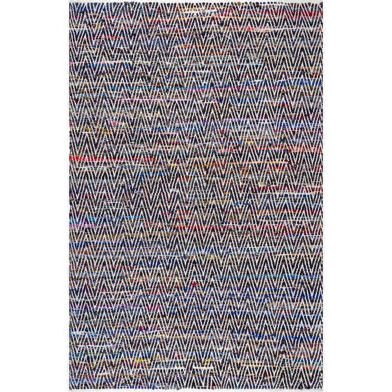 Nuloom Rochell Striped 4x6 Indoor Area Rug for Living Room Bedroom Dining Room Kitchen, Indigo/Multicolor