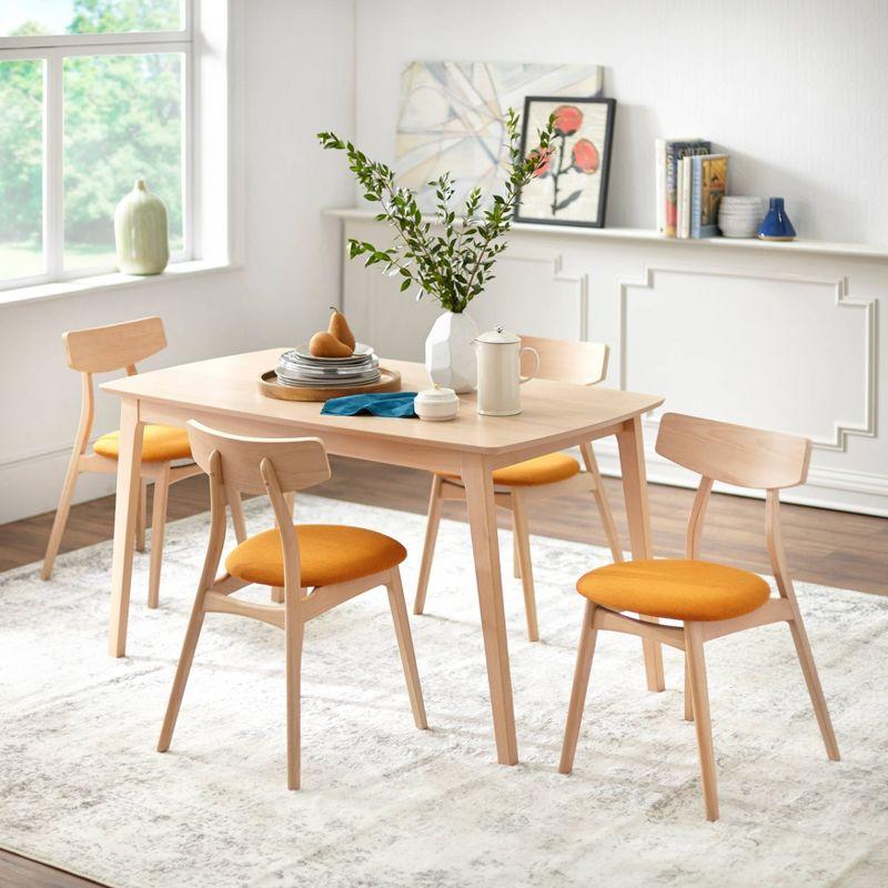 Cadiz Light Brown Mid-Century Modern Wood Dining Table