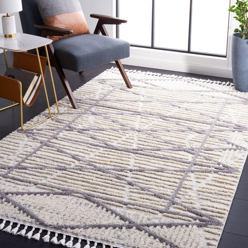 Nomadic Artistry Gray Wool Blend 5'x7' Hand-Knotted Area Rug