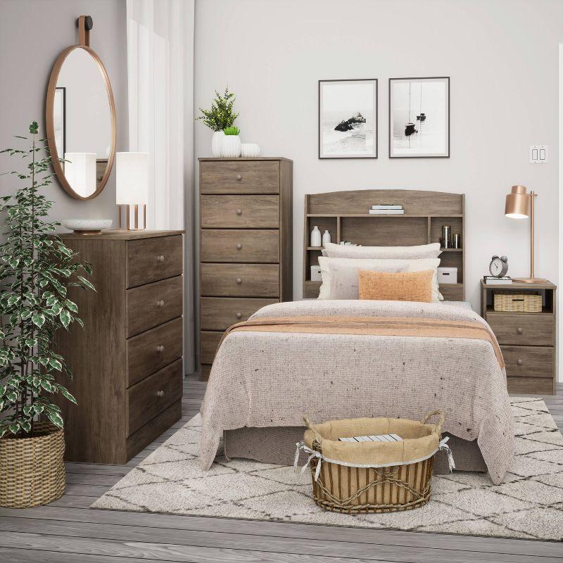 Astrid 6 Drawer Tall Chest Drifted Gray - Prepac: Space-Saving Storage for Small Rooms